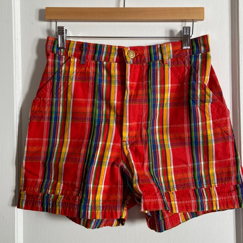 Big Bud Press Workpant Shorts Plaid Red Small